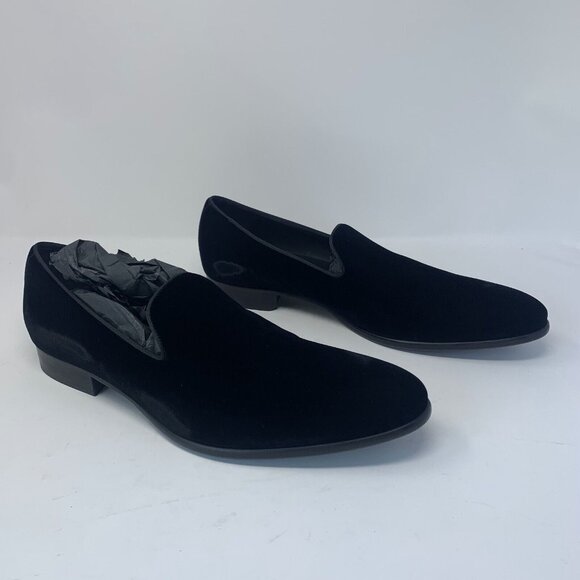 To Boot New York Adam Derrick Bolton Loafers Men's‎ 12 Black Velvet Slip-on 8100 - Picture 1 of 15